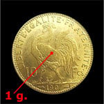 1 GRAMME d'OR PUR - DEMI-NAPOLEON (LSP)