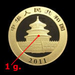 1 GRAMME d'OR PUR - PANDA (LSP)