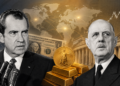 la fin des accords de Bretton Woods le 15 août 1971 par Nixon marque la réponse au désaccord de de Gaulle.