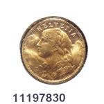 20 Francs Suisse Vreneli (1935L, 1947 et 49) 