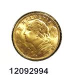 20 Francs Suisse Vreneli (1935L, 1947 et 49) 