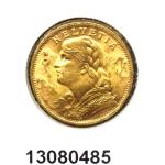 20 Francs Suisse Vreneli (1935L, 1947 et 49) 