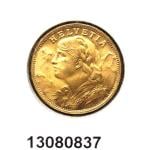 20 Francs Suisse Vreneli (1935L, 1947 et 49) 