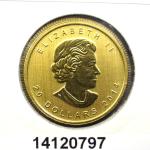 Maple Leaf 1/2 once 20 Dollars Canada