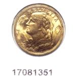 20 Francs Suisse Vreneli (1935L, 1947 et 49) 
