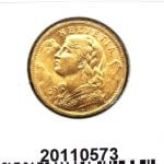 20 Francs Suisse Vreneli (1935L, 1947 et 49) 