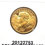 20 Francs Suisse Vreneli (1935L, 1947 et 49) 