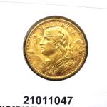 20 Francs Suisse Vreneli (1935L, 1947 et 49) 