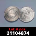 Lot 4 pieces Hercule 50 Francs