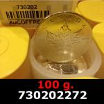 100 grammes d'argent pur - Maple Leaf (LSP) 