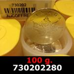 100 grammes d'argent pur - Maple Leaf (LSP) 
