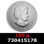 100 grammes d'argent pur - Maple Leaf (LSP) 