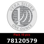 Lot 10 Vera Silver 1 once (LSP - 40MM) 