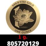 1 gramme d'or pur - Vera Valor (LSP - Cours Légal) 