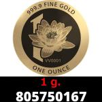 1 gramme d'or pur - Vera Valor (LSP - Cours Légal) 