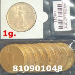 1 gramme d'or pur - Liberty 20$ (LSP) 