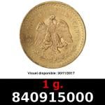 1 gramme d'or pur - 50 Pesos Mexique (LSP) 