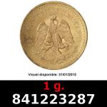 1 gramme d'or pur - 50 Pesos Mexique (LSP) 