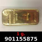 1 gramme d'or pur (Lingot LSP) 