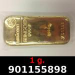 1 gramme d'or pur (Lingot LSP) 