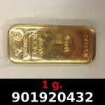 1 gramme d'or pur (Lingot LSP) 