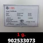 1 gramme d'or pur (Lingot LSP) 