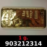 1 gramme d'or pur (Lingot LSP) 