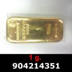 1 gramme d'or pur (Lingot LSP) 