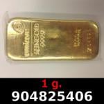 1 gramme d'or pur (Lingot LSP) 