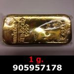 1 gramme d'or pur (Lingot LSP) 
