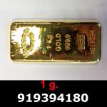 1 gramme d'or pur (Lingot LSP) 