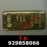 1 gramme d'or pur (Lingot LSP) 