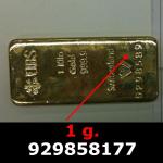 1 gramme d'or pur (Lingot LSP) 