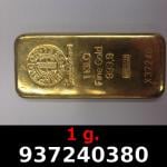 1 gramme d'or pur (Lingot LSP) 