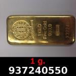 1 gramme d'or pur (Lingot LSP) 
