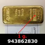1 gramme d'or pur (Lingot LSP) 