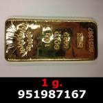 1 gramme d'or pur (Lingot LSP) 