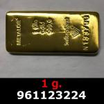1 gramme d'or pur (Lingot LSP) 