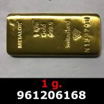 1 gramme d'or pur (Lingot LSP) 