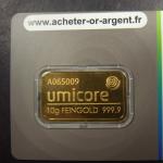 Lingot 10 grammes Good Delivery 