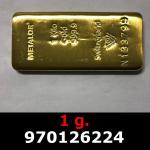 1 gramme d'or pur (Lingot LSP) 