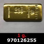 1 gramme d'or pur (Lingot LSP) 