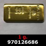 1 gramme d'or pur (Lingot LSP) 