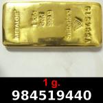 1 gramme d'or pur (Lingot LSP) 