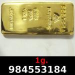 1 gramme d'or pur (Lingot LSP) 
