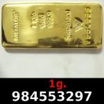 1 gramme d'or pur (Lingot LSP) 