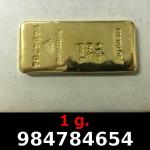 1 gramme d'or pur (Lingot LSP) 