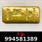1 gramme d'or pur (Lingot LSP) 