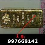 1 gramme d'or pur (Lingot LSP) 