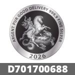 1/2 once d argent pur (LSP) 